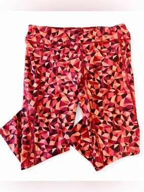 The North Face Printed Cropped Leggings Size M Geometric Athletic Workout Pants